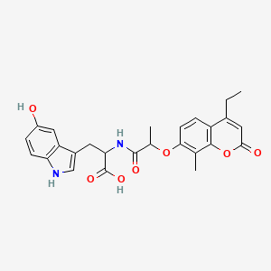 N-{2-[(4-ethyl-8-methyl-2-oxo-2H-chromen-7-yl)oxy]propanoyl}-5-hydroxytryptophan