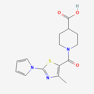 1-{[4-methyl-2-(1H-pyrrol-1-yl)-1,3-thiazol-5-yl]carbonyl}piperidine-4-carboxylic acid