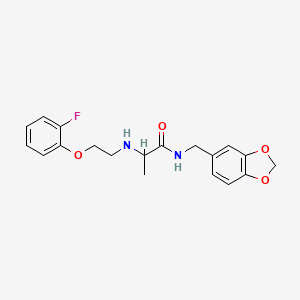 N-[(2H-1,3-benzodioxol-5-yl)methyl]-2-{[2-(2-fluorophenoxy)ethyl]amino}propanamide