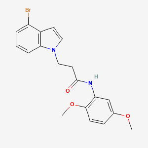 3-(4-bromo-1H-indol-1-yl)-N-(2,5-dimethoxyphenyl)propanamide