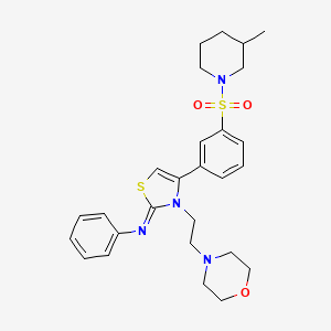 N-[(2Z)-4-{3-[(3-methylpiperidin-1-yl)sulfonyl]phenyl}-3-[2-(morpholin-4-yl)ethyl]-1,3-thiazol-2(3H)-ylidene]aniline