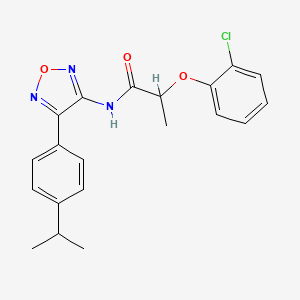 2-(2-chlorophenoxy)-N-{4-[4-(propan-2-yl)phenyl]-1,2,5-oxadiazol-3-yl}propanamide