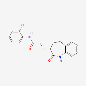 N-(2-chlorophenyl)-2-[(2-hydroxy-4,5-dihydro-3H-1-benzazepin-3-yl)sulfanyl]acetamide