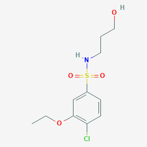 [(4-Chloro-3-ethoxyphenyl)sulfonyl](3-hydroxypropyl)amine