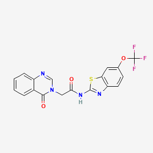 2-(4-oxoquinazolin-3(4H)-yl)-N-[(2E)-6-(trifluoromethoxy)-1,3-benzothiazol-2(3H)-ylidene]acetamide