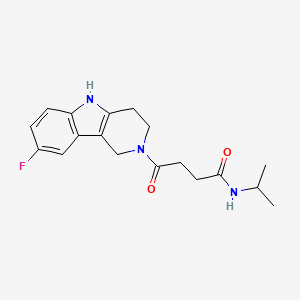 4-(8-fluoro-1,3,4,5-tetrahydro-2H-pyrido[4,3-b]indol-2-yl)-4-oxo-N-(propan-2-yl)butanamide