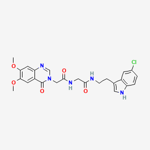 N-[2-(5-chloro-1H-indol-3-yl)ethyl]-N~2~-[(6,7-dimethoxy-4-oxoquinazolin-3(4H)-yl)acetyl]glycinamide