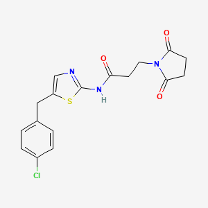 N-[5-(4-chlorobenzyl)-1,3-thiazol-2-yl]-3-(2,5-dioxopyrrolidin-1-yl)propanamide