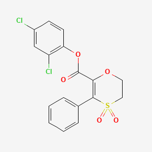 2,4-Dichlorophenyl 3-phenyl-5,6-dihydro-1,4-oxathiine-2-carboxylate 4,4-dioxide