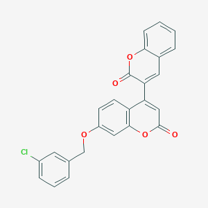 7'-[(3-chlorobenzyl)oxy]-2H,2'H-3,4'-bichromene-2,2'-dione