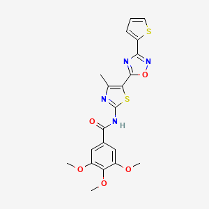 3,4,5-trimethoxy-N-[(2Z)-4-methyl-5-[3-(thiophen-2-yl)-1,2,4-oxadiazol-5-yl]-1,3-thiazol-2(3H)-ylidene]benzamide