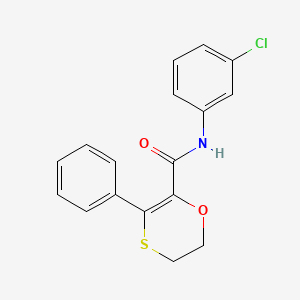 N-(3-chlorophenyl)-3-phenyl-5,6-dihydro-1,4-oxathiine-2-carboxamide