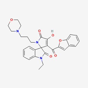 3'-(1-benzofuran-2-ylcarbonyl)-1-ethyl-4'-hydroxy-1'-[3-(morpholin-4-yl)propyl]spiro[indole-3,2'-pyrrole]-2,5'(1H,1'H)-dione