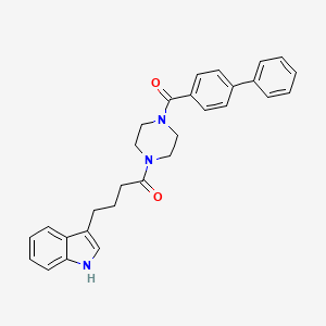 1-[4-(biphenyl-4-ylcarbonyl)piperazin-1-yl]-4-(1H-indol-3-yl)butan-1-one