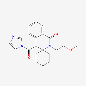 4'-(1H-imidazol-1-ylcarbonyl)-2'-(2-methoxyethyl)-2'H-spiro[cyclohexane-1,3'-isoquinolin]-1'(4'H)-one