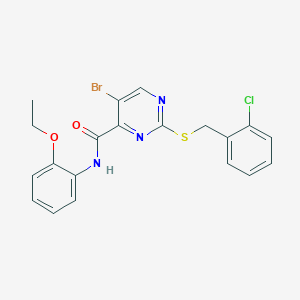 5-bromo-2-[(2-chlorobenzyl)sulfanyl]-N-(2-ethoxyphenyl)pyrimidine-4-carboxamide