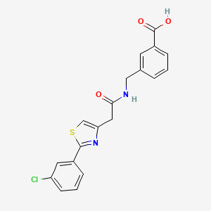 3-[({[2-(3-Chlorophenyl)-1,3-thiazol-4-yl]acetyl}amino)methyl]benzoic acid