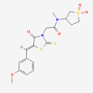 N-(1,1-dioxidotetrahydrothiophen-3-yl)-2-[(5Z)-5-(3-methoxybenzylidene)-4-oxo-2-thioxo-1,3-thiazolidin-3-yl]-N-methylacetamide