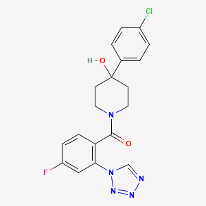 [4-(4-chlorophenyl)-4-hydroxypiperidin-1-yl][4-fluoro-2-(1H-tetrazol-1-yl)phenyl]methanone