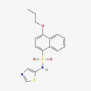 [(4-Propoxynaphthyl)sulfonyl]-1,3-thiazol-5-ylamine