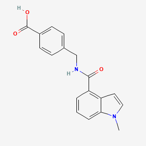 4-({[(1-methyl-1H-indol-4-yl)carbonyl]amino}methyl)benzoic acid