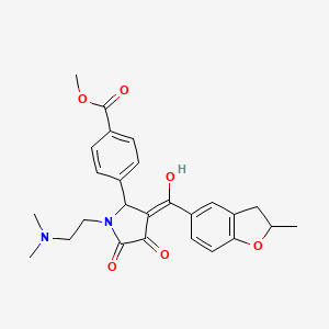 methyl 4-{1-[2-(dimethylamino)ethyl]-4-hydroxy-3-[(2-methyl-2,3-dihydro-1-benzofuran-5-yl)carbonyl]-5-oxo-2,5-dihydro-1H-pyrrol-2-yl}benzoate