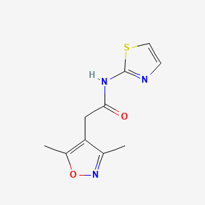 2-(3,5-dimethyl-1,2-oxazol-4-yl)-N-(1,3-thiazol-2-yl)acetamide