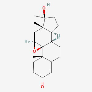 B1218798 9,11-Epoxy-17-hydroxy-17-methylandrost-4-en-3-one, (9beta,11beta,17beta)- CAS No. 1042-33-7