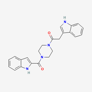 2-(1H-indol-3-yl)-1-[4-(1H-indol-2-ylcarbonyl)piperazin-1-yl]ethanone