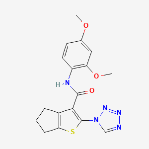 N-(2,4-dimethoxyphenyl)-2-(1H-tetrazol-1-yl)-5,6-dihydro-4H-cyclopenta[b]thiophene-3-carboxamide