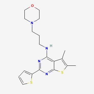 (5,6-Dimethyl-2-(2-thienyl)thiopheno[3,2-e]pyrimidin-4-yl)(3-morpholin-4-ylpro pyl)amine