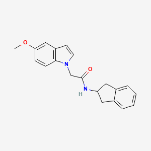 N-(2,3-dihydro-1H-inden-2-yl)-2-(5-methoxy-1H-indol-1-yl)acetamide