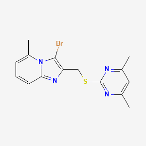 3-Bromo-2-{[(4,6-dimethylpyrimidin-2-yl)sulfanyl]methyl}-5-methylimidazo[1,2-a]pyridine