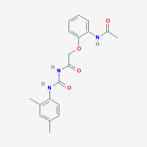 N-[2-(2-{[(2,4-dimethylphenyl)carbamoyl]amino}-2-oxoethoxy)phenyl]acetamide