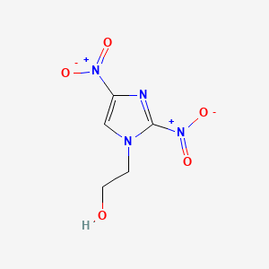 molecular formula C5H6N4O5 B1218815 2,4-Dinitroimidazole-1-ethanol CAS No. 69542-89-8