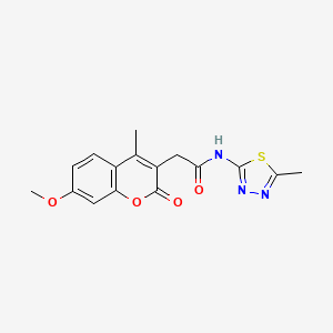 2-(7-methoxy-4-methyl-2-oxo-2H-chromen-3-yl)-N-(5-methyl-1,3,4-thiadiazol-2-yl)acetamide