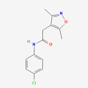 N-(4-chlorophenyl)-2-(3,5-dimethyl-1,2-oxazol-4-yl)acetamide