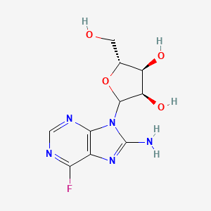 molecular formula C10H12FN5O4 B1218820 8-Amino-6-fluoro-9-ribofuranosyl-9H-purine CAS No. 97229-54-4
