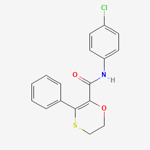 N-(4-chlorophenyl)-3-phenyl-5,6-dihydro-1,4-oxathiine-2-carboxamide