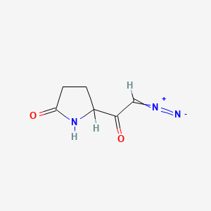 molecular formula C6H7N3O2 B1218824 Pyroglutamyl diazomethyl ketone CAS No. 98151-77-0