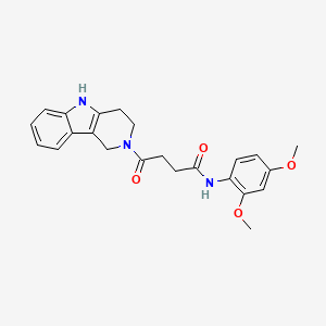 N-(2,4-dimethoxyphenyl)-4-oxo-4-(1,3,4,5-tetrahydro-2H-pyrido[4,3-b]indol-2-yl)butanamide