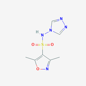 3,5-dimethyl-N-(4H-1,2,4-triazol-4-yl)-1,2-oxazole-4-sulfonamide