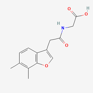 Glycine, N-[2-(6,7-dimethyl-3-benzofuranyl)acetyl]-