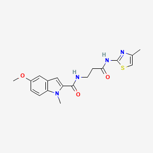 5-methoxy-1-methyl-N-(3-{[(2Z)-4-methyl-1,3-thiazol-2(3H)-ylidene]amino}-3-oxopropyl)-1H-indole-2-carboxamide