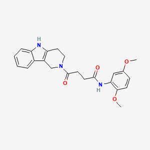 N-(2,5-dimethoxyphenyl)-4-oxo-4-(1,3,4,5-tetrahydro-2H-pyrido[4,3-b]indol-2-yl)butanamide