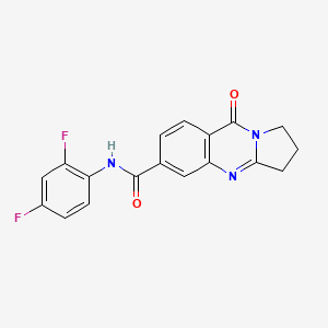 N-(2,4-difluorophenyl)-9-oxo-1,2,3,9-tetrahydropyrrolo[2,1-b]quinazoline-6-carboxamide