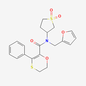 1,4-Oxathiin-2-carboxamide, N-(2-furanylmethyl)-5,6-dihydro-3-phenyl-N-(tetrahydro-1,1-dioxido-3-thienyl)-