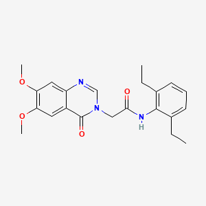 N-(2,6-diethylphenyl)-2-(6,7-dimethoxy-4-oxo-3,4-dihydroquinazolin-3-yl)acetamide