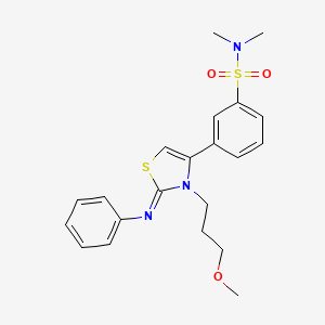 3-[(2Z)-3-(3-methoxypropyl)-2-(phenylimino)-2,3-dihydro-1,3-thiazol-4-yl]-N,N-dimethylbenzenesulfonamide