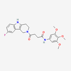 4-(8-fluoro-1,3,4,5-tetrahydro-2H-pyrido[4,3-b]indol-2-yl)-4-oxo-N-(3,4,5-trimethoxyphenyl)butanamide